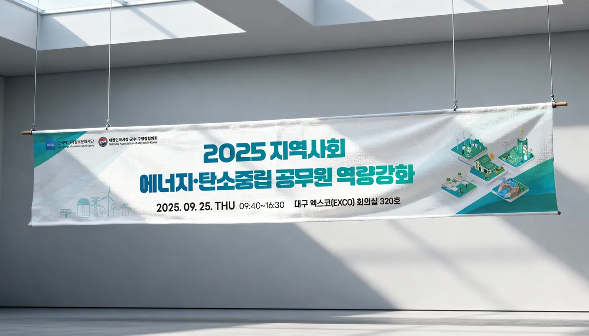 행사 현수막 — 지역사회 역량강화 프로그램